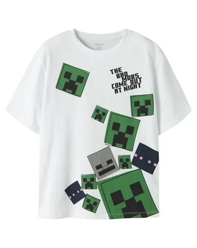 Name it - NKMJulio Minecraft T-shirt - Bright White